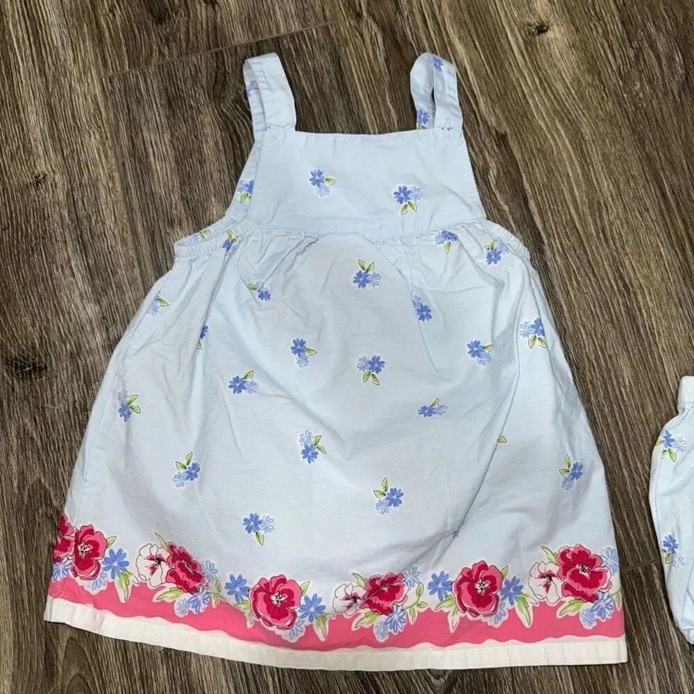 Carters 24 months Blue Floral Dress & Bloomers